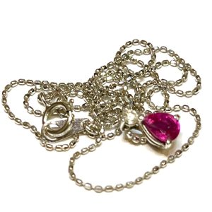 Pt850 プラチナ850 ルビー ネックレス アクセサリー