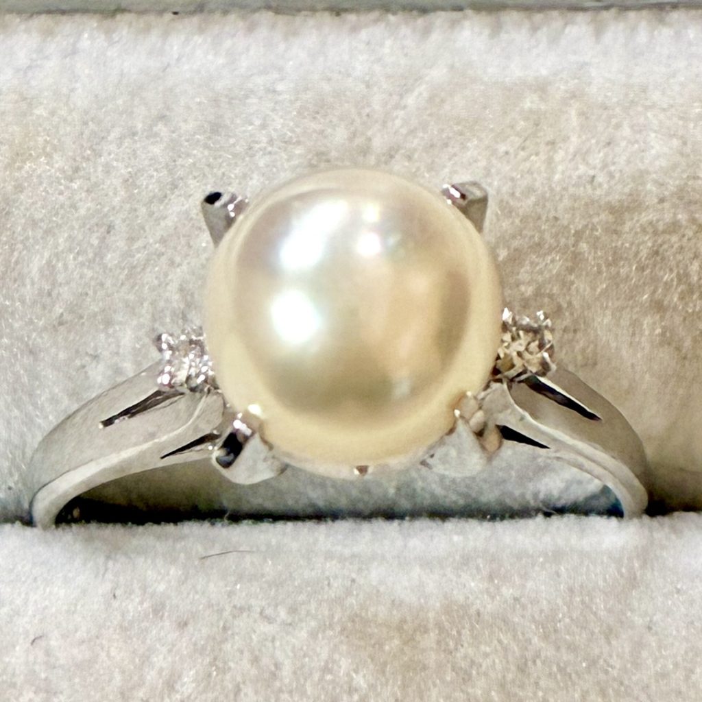 K14WG（14金ホワイトゴールド）パールリング