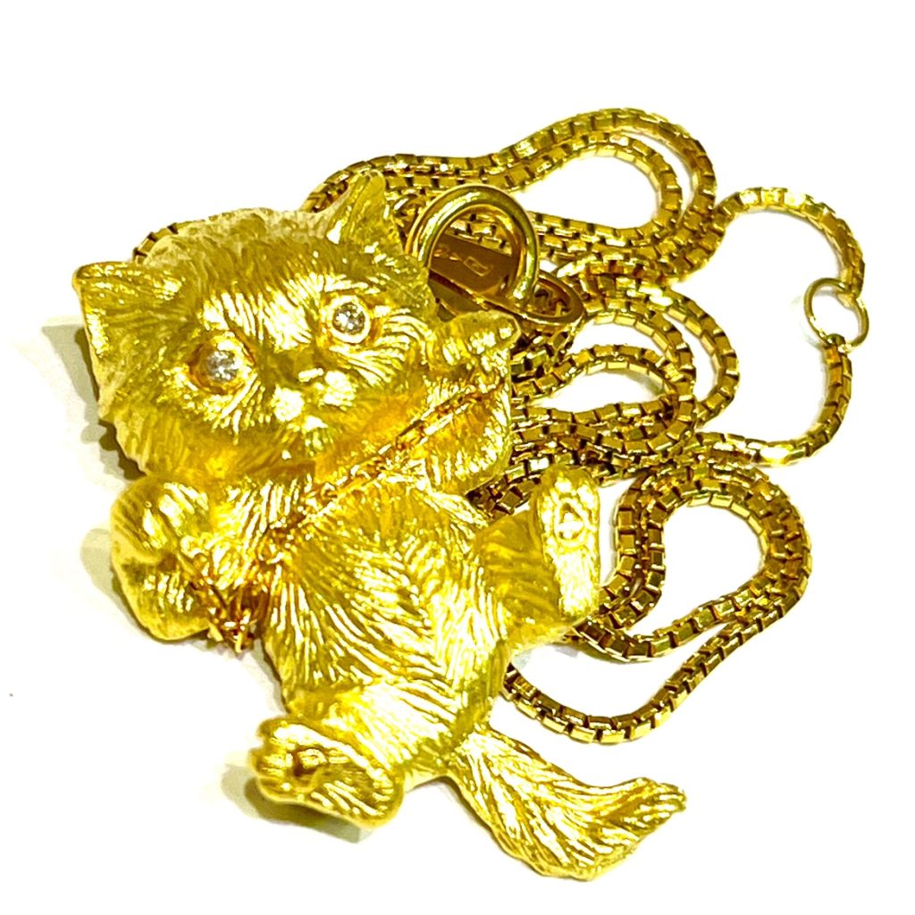 K18 18金 メレダイヤモンド付き ネックレス アクセサリー