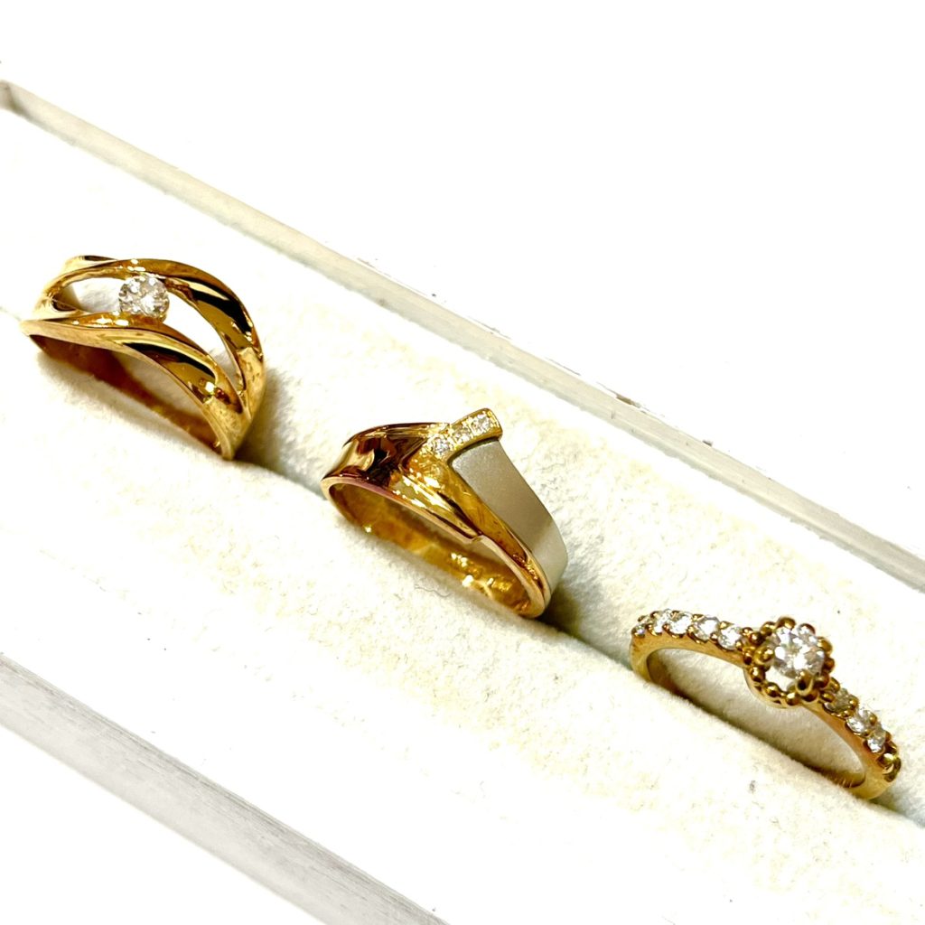 K18 18金 ダイヤモンド付きリング 指輪 アクセサリー おまとめ