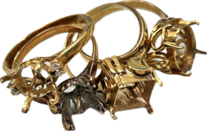 K18 18金 750 ゴールド 石の取れたリングおまとめ