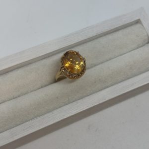 K18 18金シトリン リング 指輪