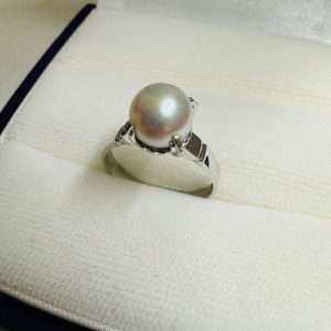 Pt900 パールリング 真珠 プラチナ900