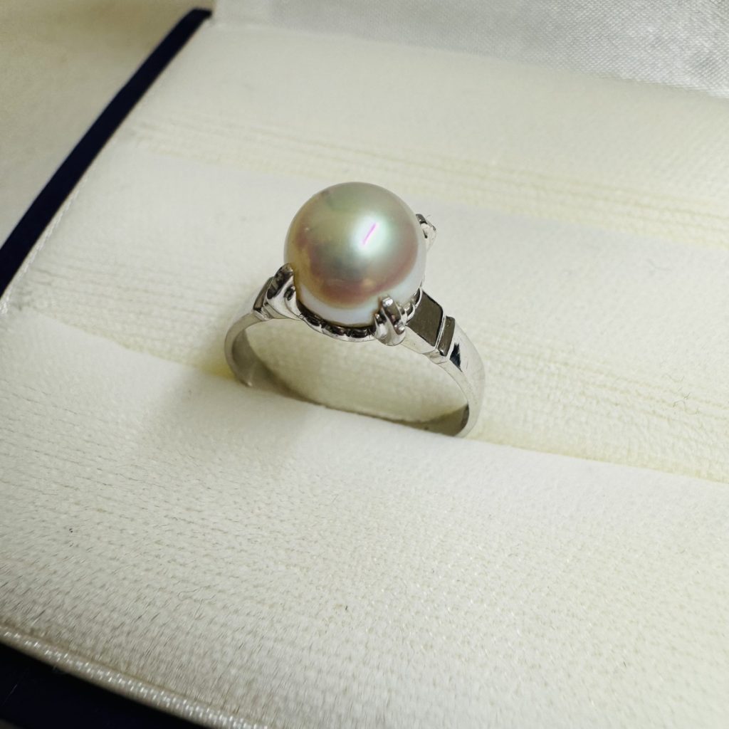 Pt900 パールリング 真珠 プラチナ900