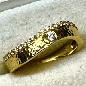 K18 18金 ダイヤモンド付きリング 指輪 アクセサリー