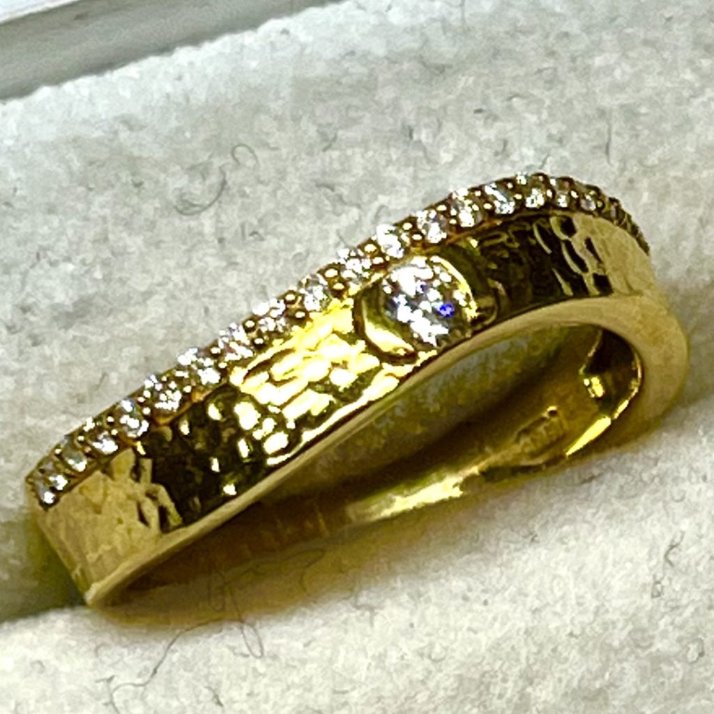 K18 18金 ダイヤモンド付きリング 指輪 アクセサリー