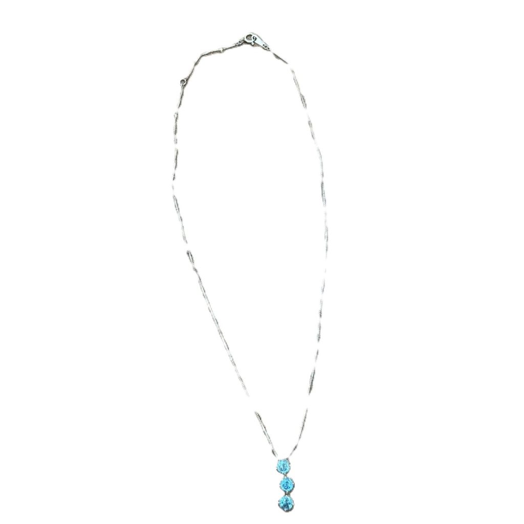 K10WGホワイトシルバーネックレス