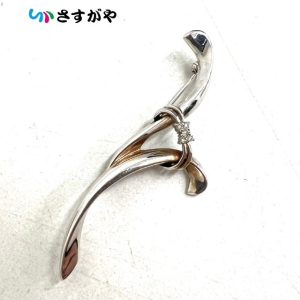 K14WG ホワイトゴールド 金 ブローチ アクセサリー
