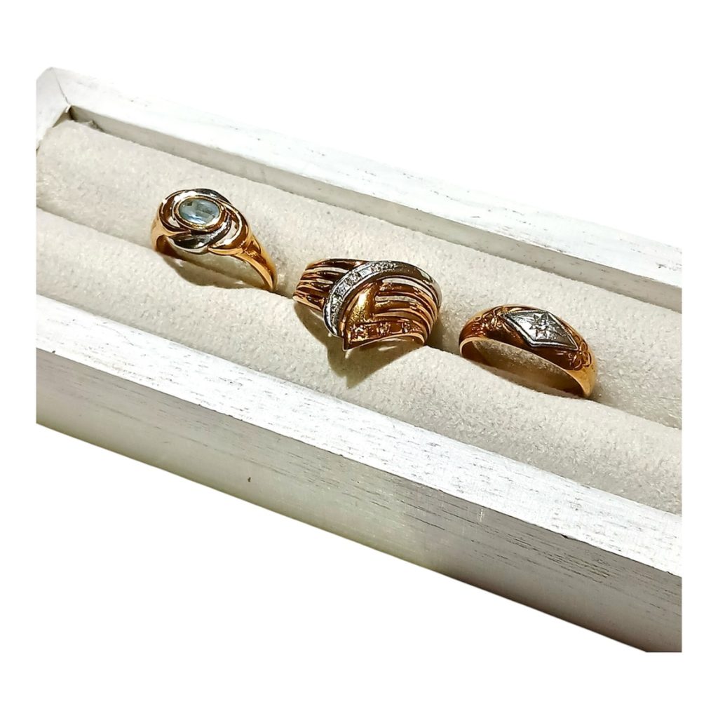 【K18Pt850コンビリング】18金・プラチナ850・メレダイヤ・貴金属・アクセサリー