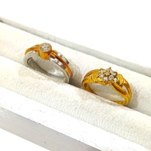 【K18Pt900コンビリング】18金・プラチナ900・メレダイヤ・貴金属・アクセサリー