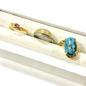 【K18Pt900ジュエリーリングまとめ】18金・プラチナ900・ルビー・ターコイズ・貴金属・アクセサリー