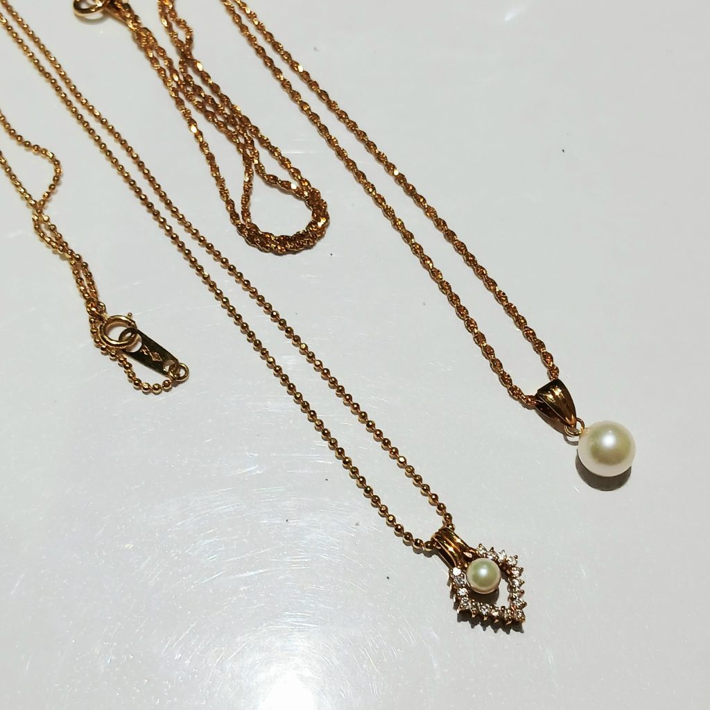 【K18ネックレス】18金・750・貴金属・アクセサリー・パール・真珠