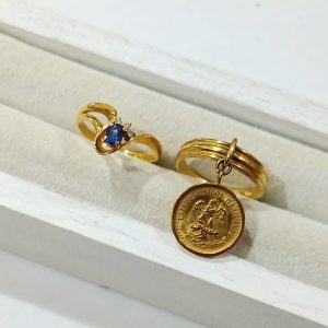 【K18リング】18金・750・貴金属・アクセサリー・指輪・宝石・ジュエリー・サファイヤ