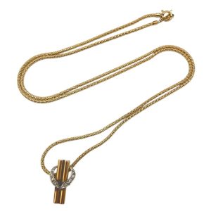 K18ネックレス K18/Pt850MD（メレダイヤ）トップ