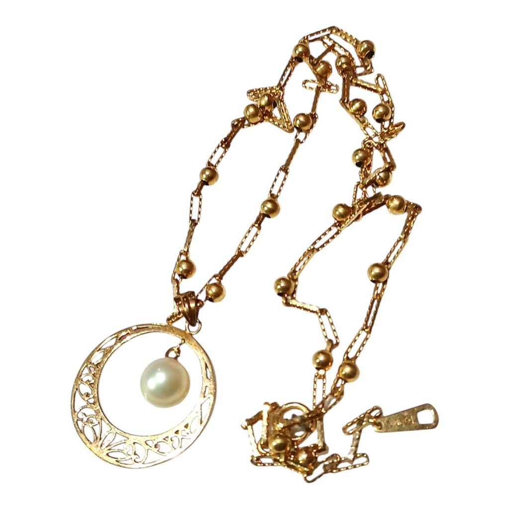 【K18ネックレス】18金・パール・貴金属・アクセサリー