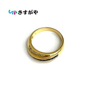 K18 金 リング 指輪 ダイヤ サファイア 貴金属 アクセサリー ジュエリー