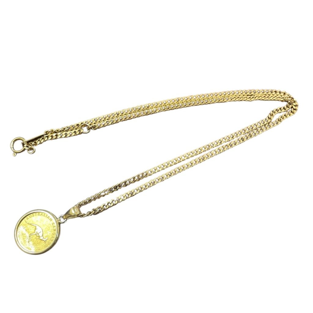 K24コイントップ/K18ネックレス