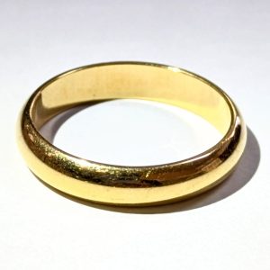 K18リング　甲丸　シンプル