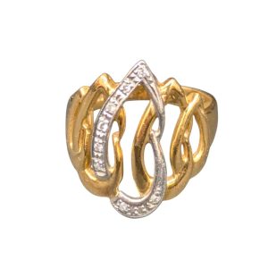 K18(18金) Pt850 ダイヤリング