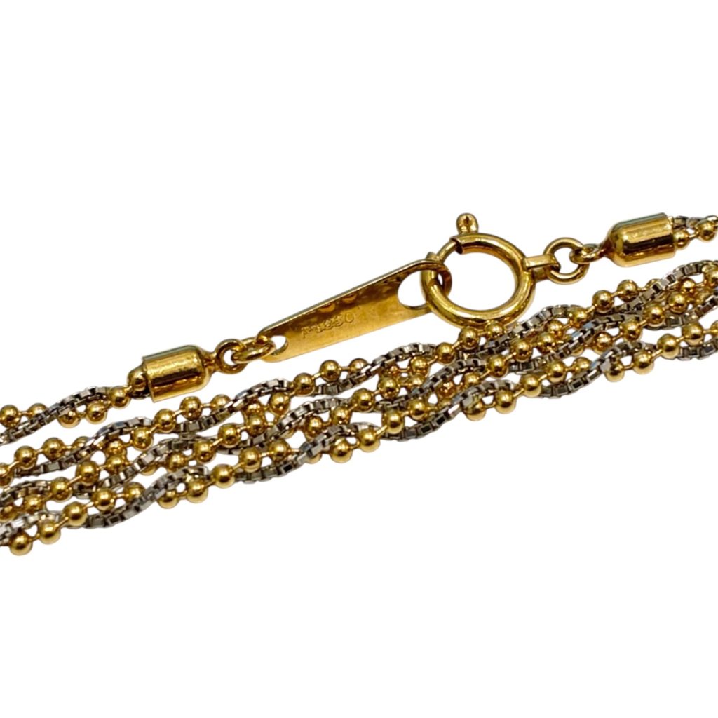 ★K18/Pt850 ハーフコンビ ネックレス　札幌市 東区 元町