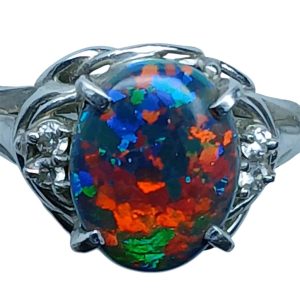 Pt850 プラチナ850 カラーオパール リング　札幌市 東区 元町