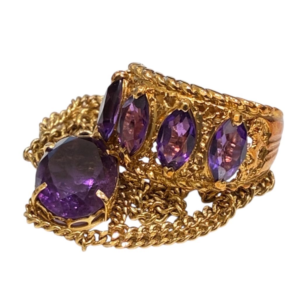 K18 18金 750 アメジスト リング・ネックレス おまとめ　札幌市 東区 元町