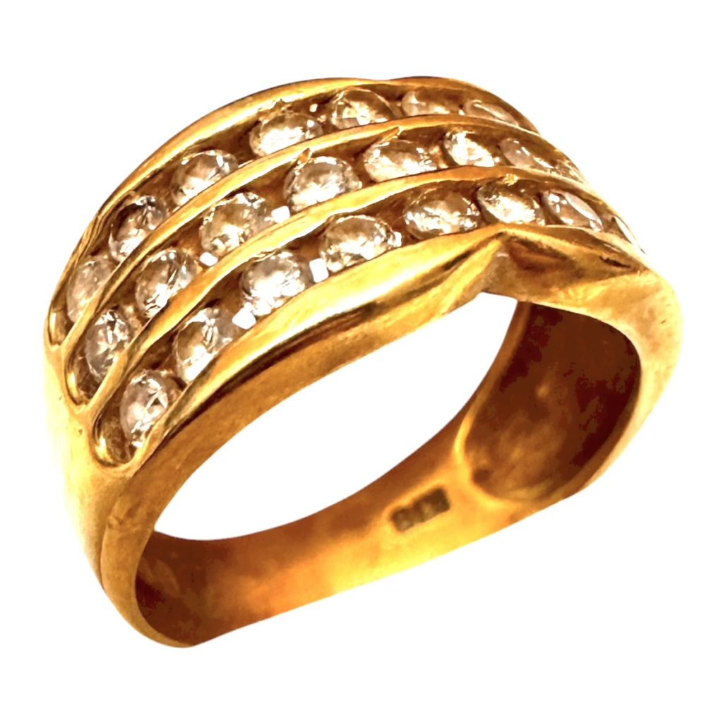 K18(18金) 750 ダイヤ付きリング 札幌市中央区