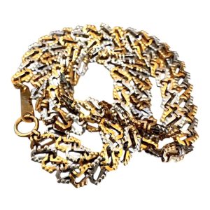 K18/Pt850 コンビ 石なしネックレス 札幌市手稲区