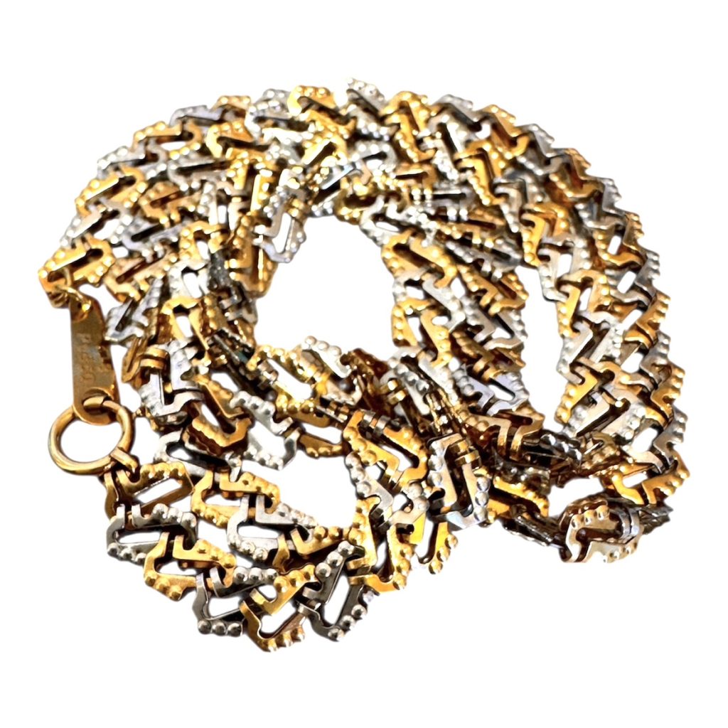 K18/Pt850 コンビ 石なしネックレス 札幌市手稲区