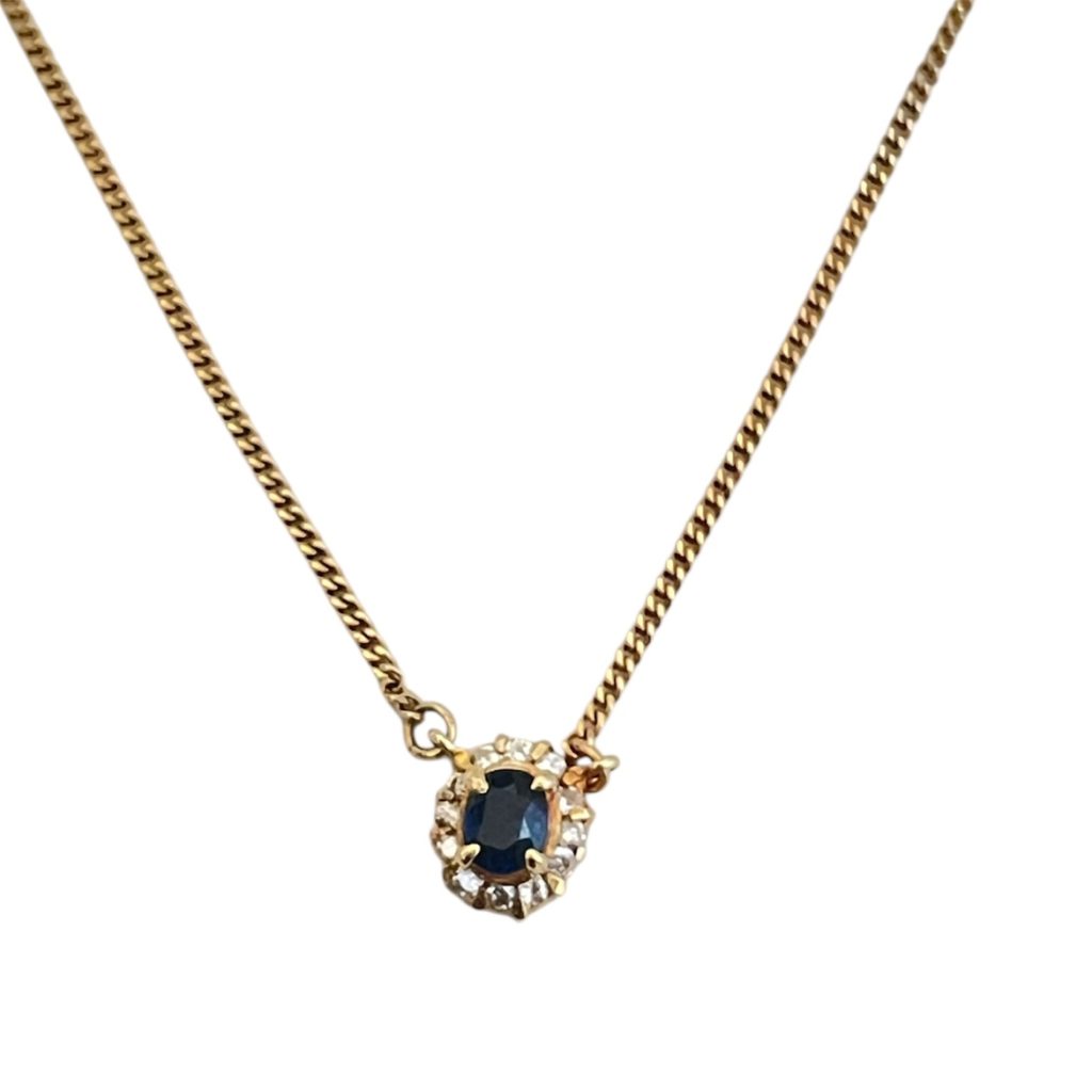 K18 サファイアネックレス　18金