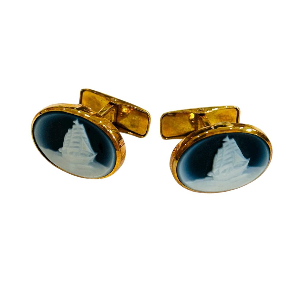 K18 カメオ付きカフス