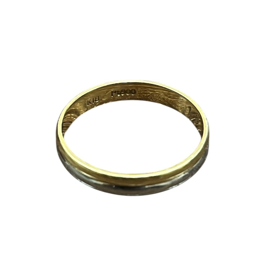 K18/Pt900(18金/プラチナ900)　コンビ　リング