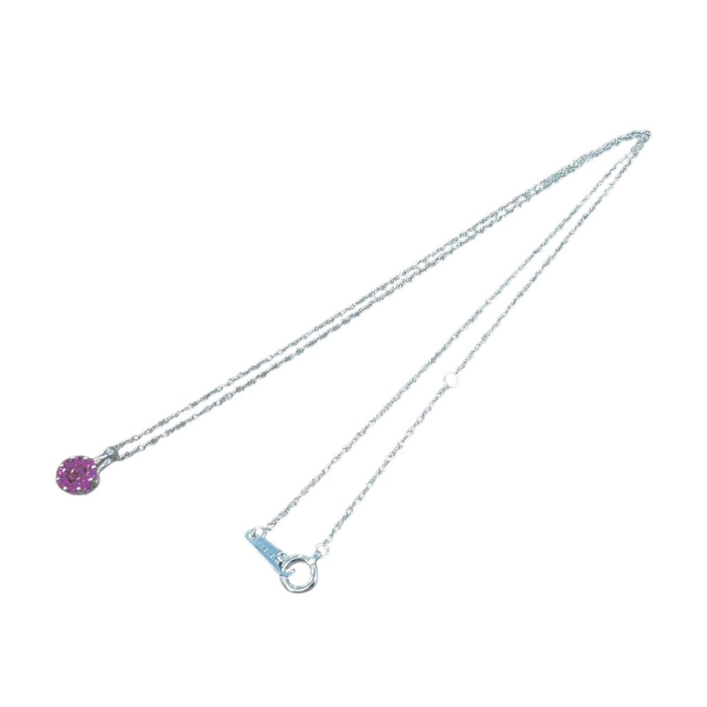 【K18WG (18金)】ルビー  ネックレス