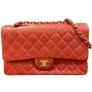 シャネル CHANEL マトラッセ チェーンショルダーバック ラムスキン レッド