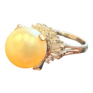 Pt850 パール付 リング