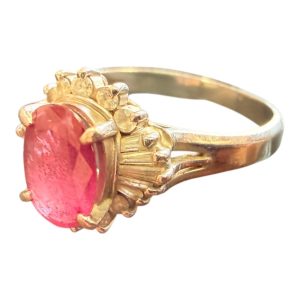 Pt850 ルビー付 リング