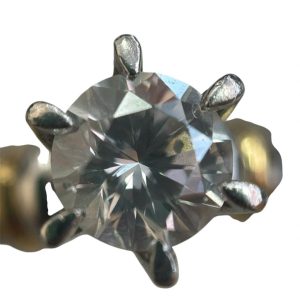 K18 Pt900 コンビ 0.5ct ダイヤモンドリング
