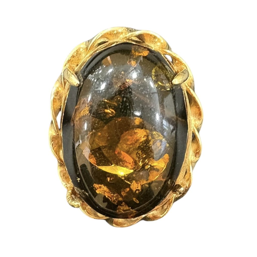 K18 ( 18金 ) 石付き ブローチ