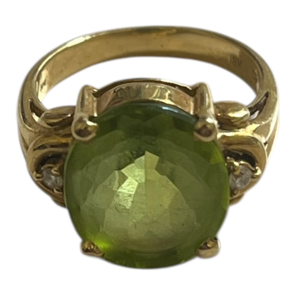 K18（18金）リング 石付き