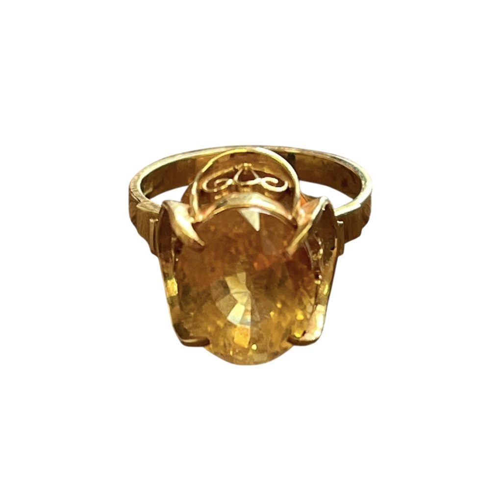 K18(18金)　石付　リング