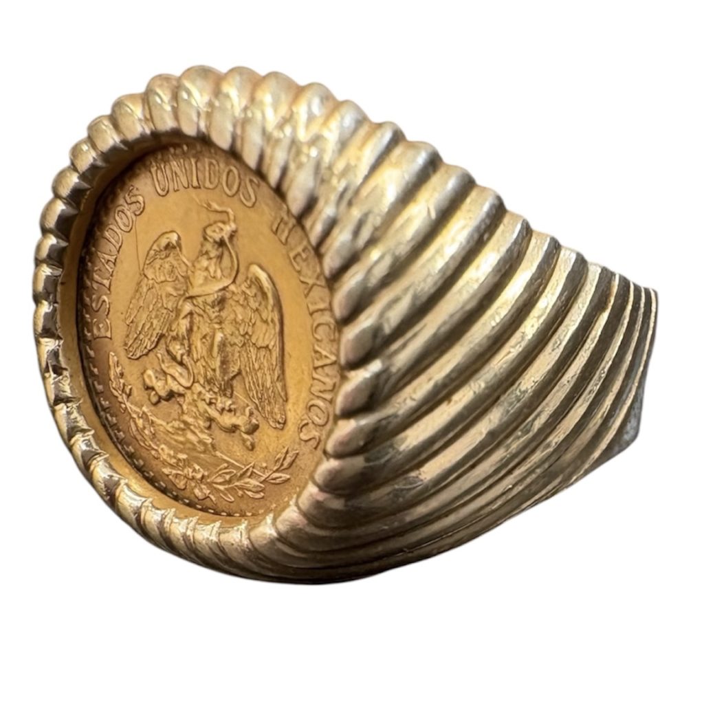 K18 (18金)／K21.5 (21.5金) コイン付き リング