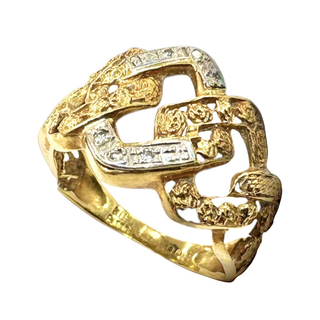 【K18×Pt850 (金×プラチナ)】ダイヤモンド リング