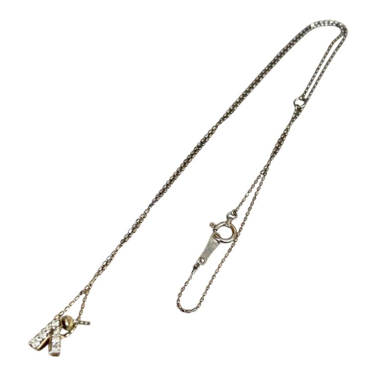 K18WG メレダイヤネックレス