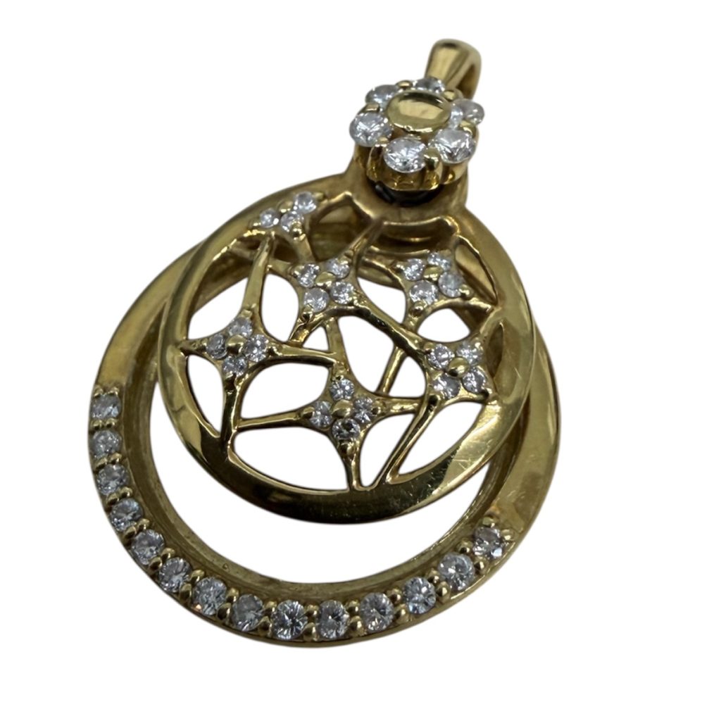 【函館市 金買取実績】K18 ペンダントトップ ダイヤモンド付｜デザインジュエリー｜高価査定