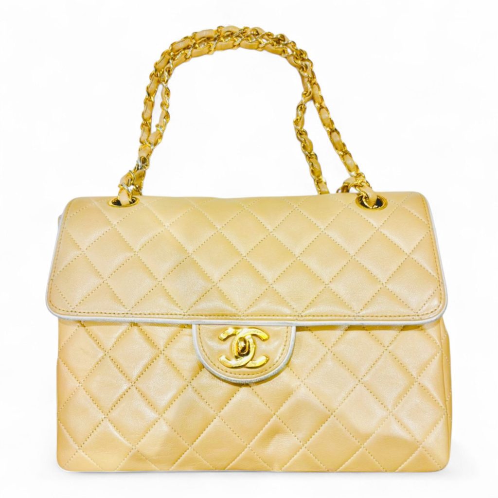 【ブランド】シャネル　マトラッセ　ラムスキン　チェーンショルダーバッグ