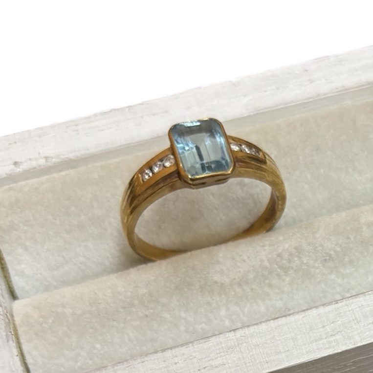 K18 18金 金 ゴールド トパーズ リング アクセサリー ジュエリー 貴金属