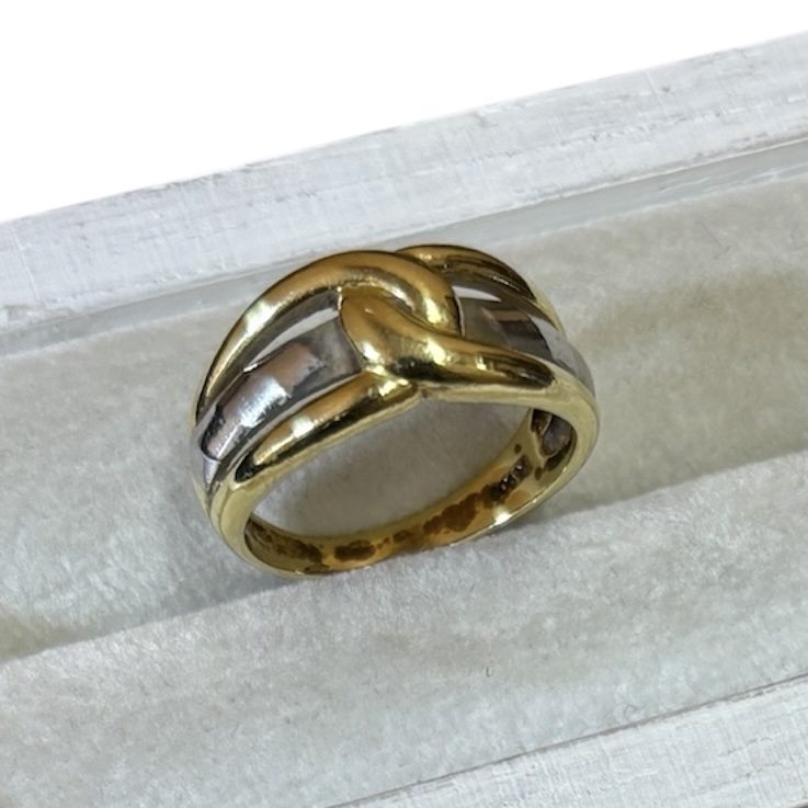 K18 18金 金 Pt900 ゴールド プラチナ コンビ リング アクセサリー ジュエリー 貴金属