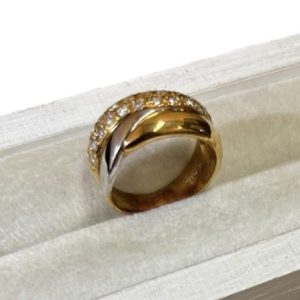 K18 18金 金 Pt850 ゴールド プラチナ コンビ リング アクセサリー ジュエリー 貴金属