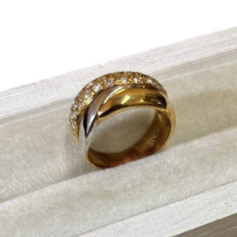 K18 18金 金 Pt850 ゴールド プラチナ コンビ リング アクセサリー ジュエリー 貴金属