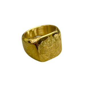 K18 18金 印台リング